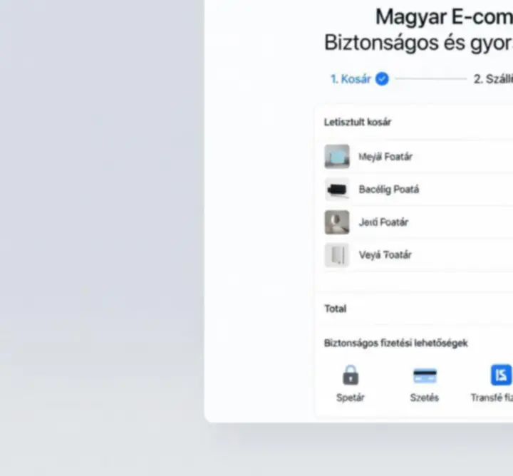Átlátható és gyors online fizetési folyamat vizuális megjelenítése