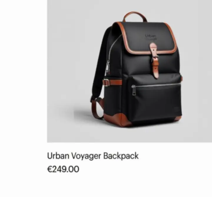 Részletes táska termékoldal nagyfelbontású képekkel és leírással