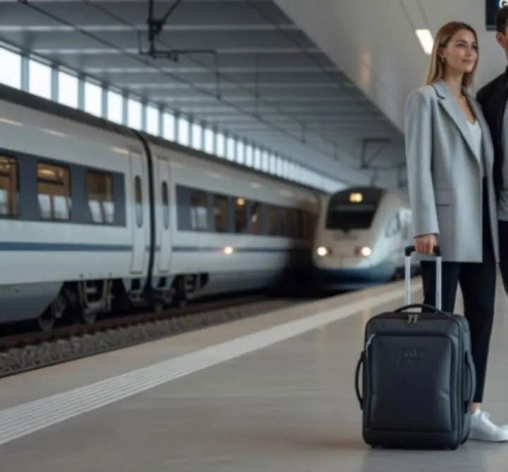 Taska Eclipse utazótáska használat közben metróállomáson